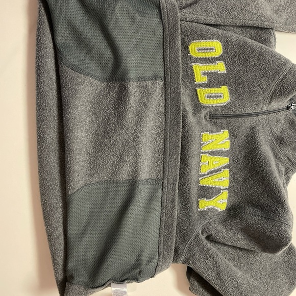 Boys Large Gray Old Navy 1/4 Zip Fleece Pullover - Picture 7 of 7